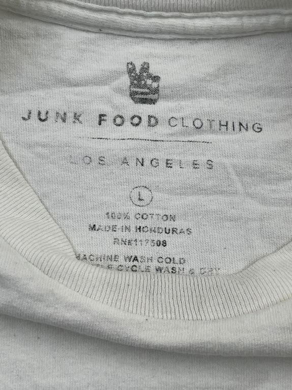 Junk Food Clothing T-Shirt Ford Big Logo Bianca Unisex L