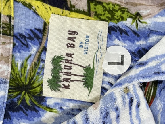 KAHALA BAY ΣΑΡΟΝΓΚ ΠΟΥΚΑΜΙΣΟ TROPICAL ΜΠΛΕ ΑΝΤΡΙΚΟ PRE OWNED L