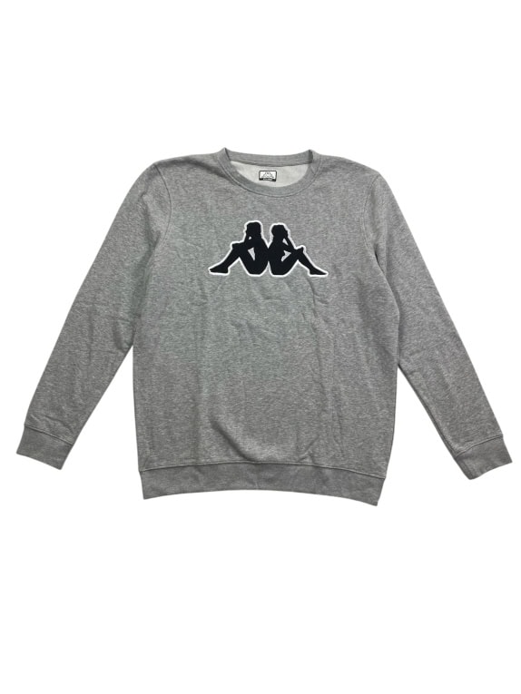 KAPPA ΦΟΥΤΕΡ SWEATSHIRT CASUAL LOGO ΓΚΡΙ ΑΝΔΡΙΚΟ XXL