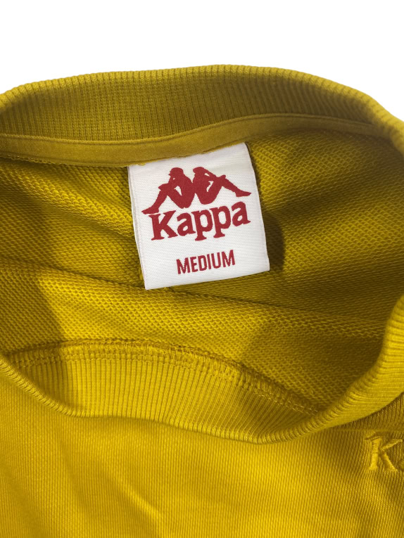 Kappa Sweatshirt Casual Logo Yellow Unisex M