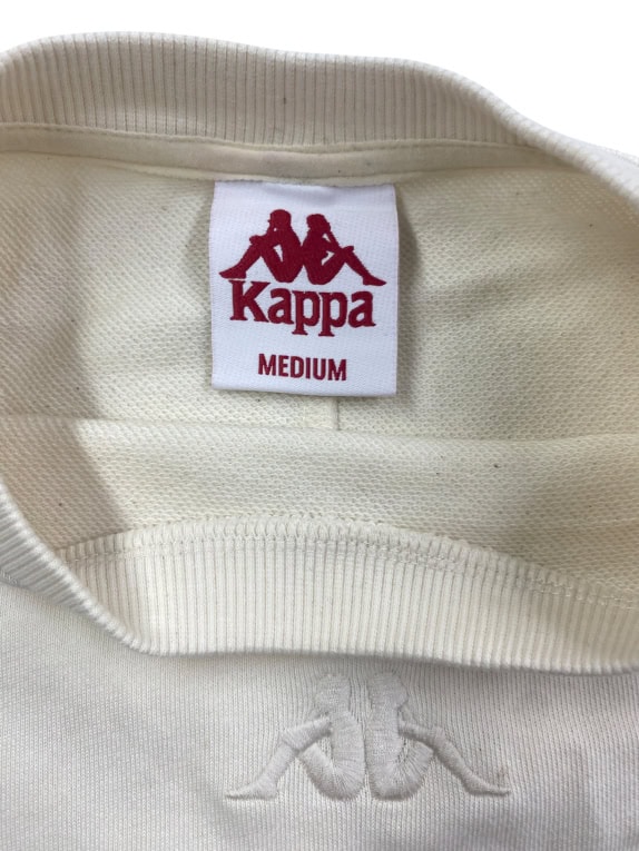 Kappa Φούτερ Vintage Κεντητό Λογότυπο Εκρού Unisex M