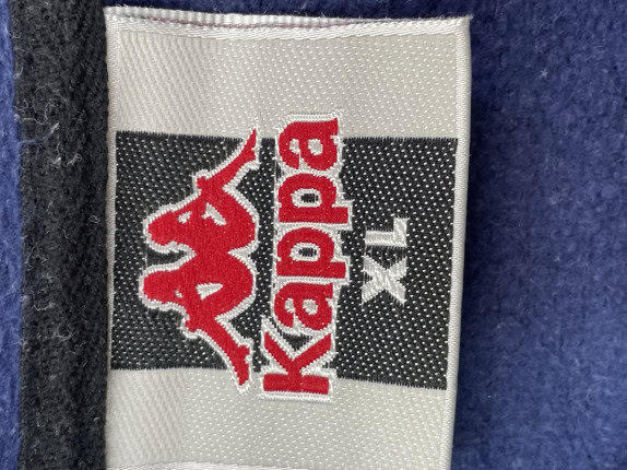 90s KAPPA HOODIE STREETWEAR ΜΠΛΕ ΜΑΥΡΟ ΑΝΤΡΙΚΟ PRE OWNED XL