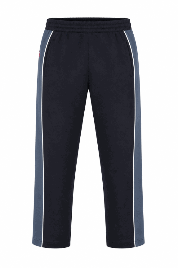 90s KAPPA PANTALONI TRACK MODERNI NERO E GRIGIO UOMO PRE OWNED M