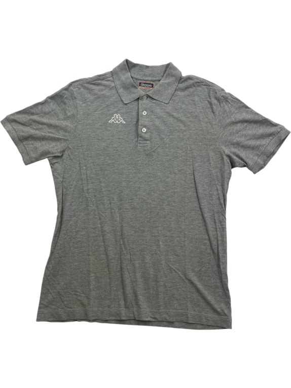 Kappa Polo Shirt Casual Retro Logo Grey Men’s XL