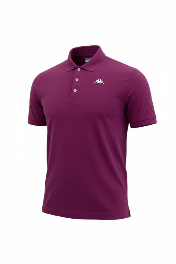 Kappa Polo Borgogna con logo da uomo L