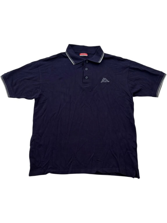 KAPPA POLO SHIRT MINIMAL NAVY MENS PRE OWNED M