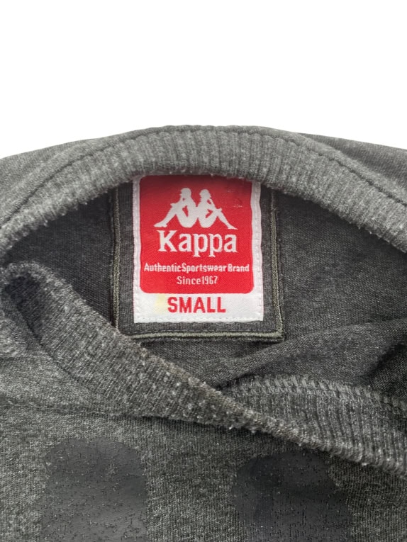 Kappa T-Shirt Casual con logo minimale grigia da uomo S