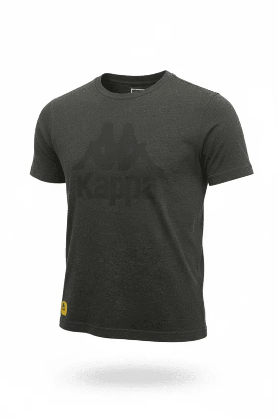 Kappa T-Shirt Casual Minimal Logo Γκρι Ανδρικό S