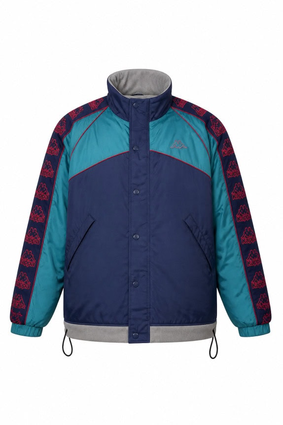 KAPPA TRACK JACKET RETRO NAVY TURCHESE UOMO PRE OWNED L