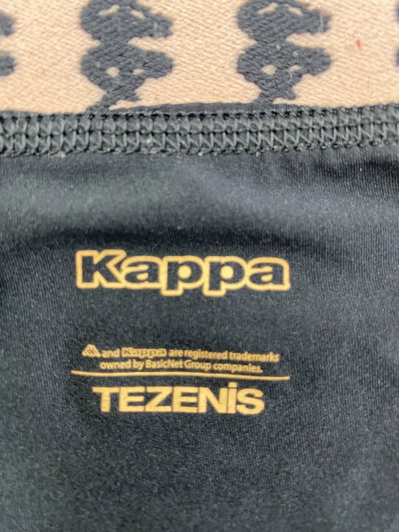 Kappa x Tezenis Μαύρο Κολάν με Μπεζ Ρίγες Γυναικείο L