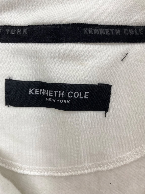 KENNETH COLE ΦΟΥΤΕΡ 1/4 ZIP CASUAL LOGO ΛΕΥΚΟ/ΕΚΡΟΥ ΑΝΔΡΙΚΟ L