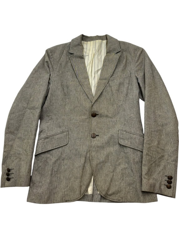 KENZO HOMME BLAZER CLASSIC GREY MENS PRE OWNED S