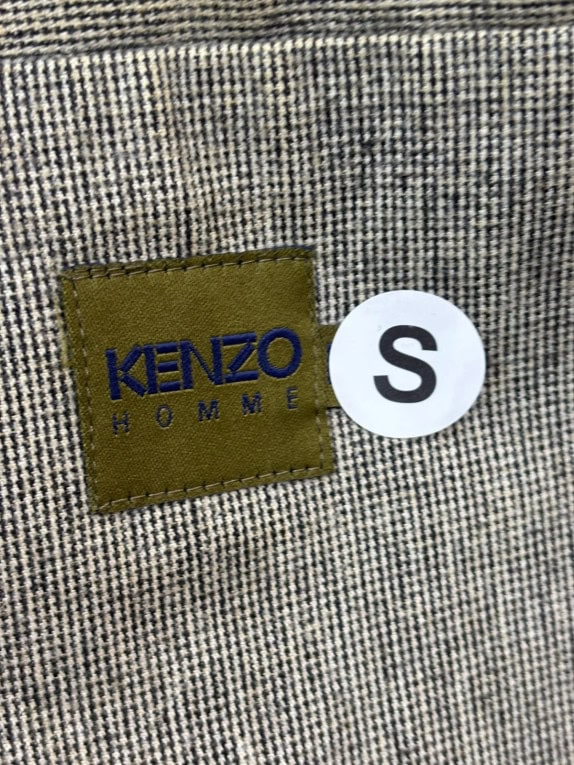 KENZO HOMME BLAZER CLASSIC GREY MENS PRE OWNED S