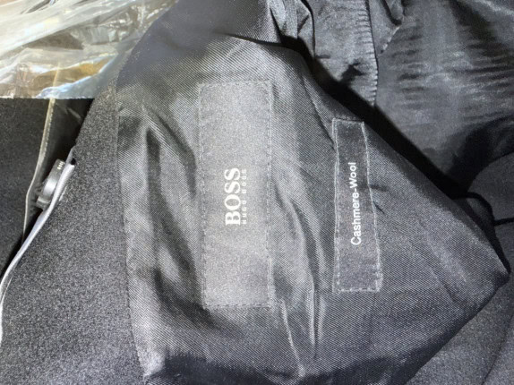 2000s HUGO BOSS CAPPOTTO CLASSICO NERO UOMO PRE OWNED L