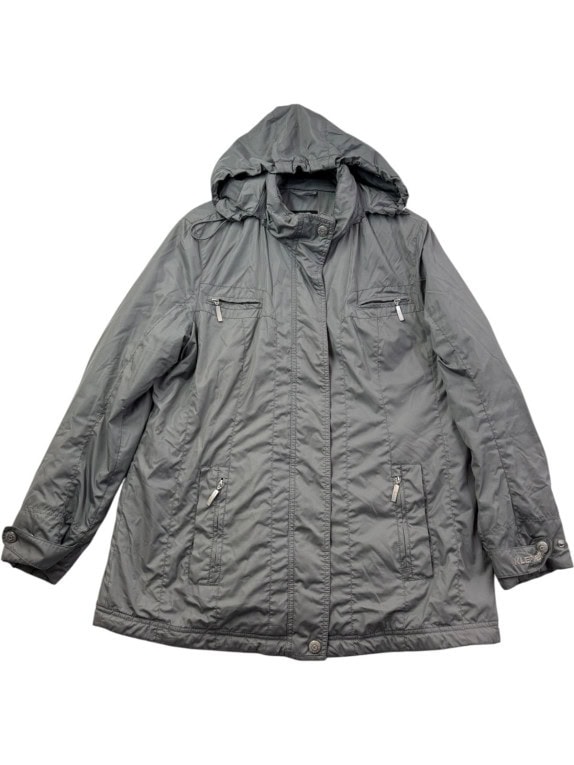 KLEPPER GIACCA CON CAPPUCCIO MINIMAL GRIGIA DONNA PRE OWNED S
