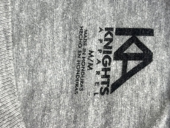KNIGHTS OF ATHLETICS GRAPHIC TEE CLASSIC GREY ΑΝΤΡΙΚΟ PRE OWNED M