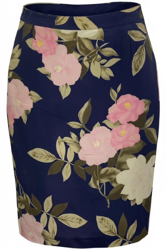 LA BELLA ΦΟΥΣΤΑ ΜΙΝΤΙ FLORAL ΜΠΛΕ ΣΚΟΥΡΟ ΓΥΝΑΙΚΕΙΑ S