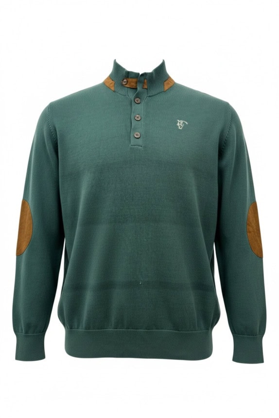 LA GARROCHA VINTAGE POLO KNIT GREEN MENS PRE OWNED XL