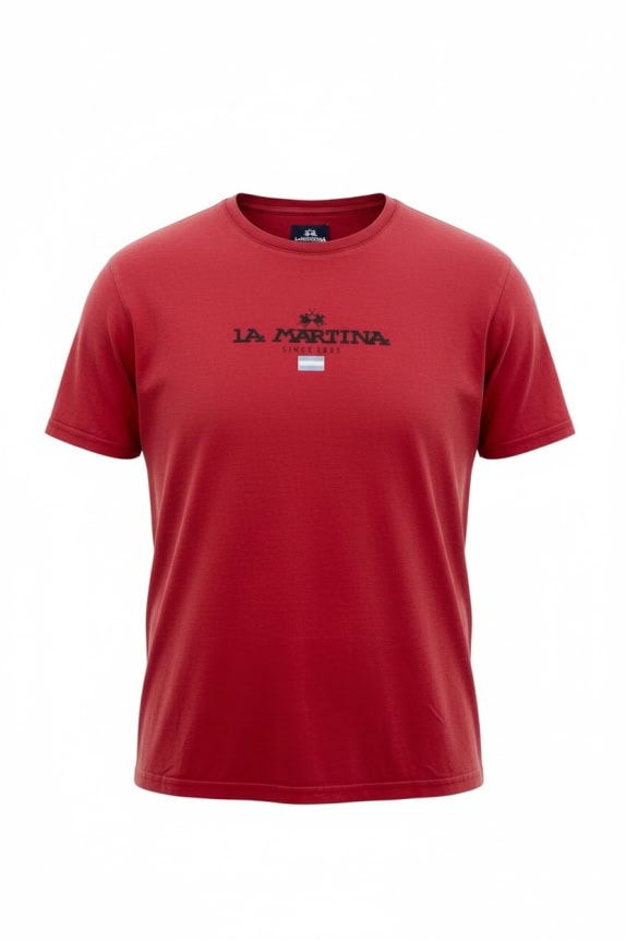 LA MARTINA T-shirt con logo Buenos Aires rosso unisex XL