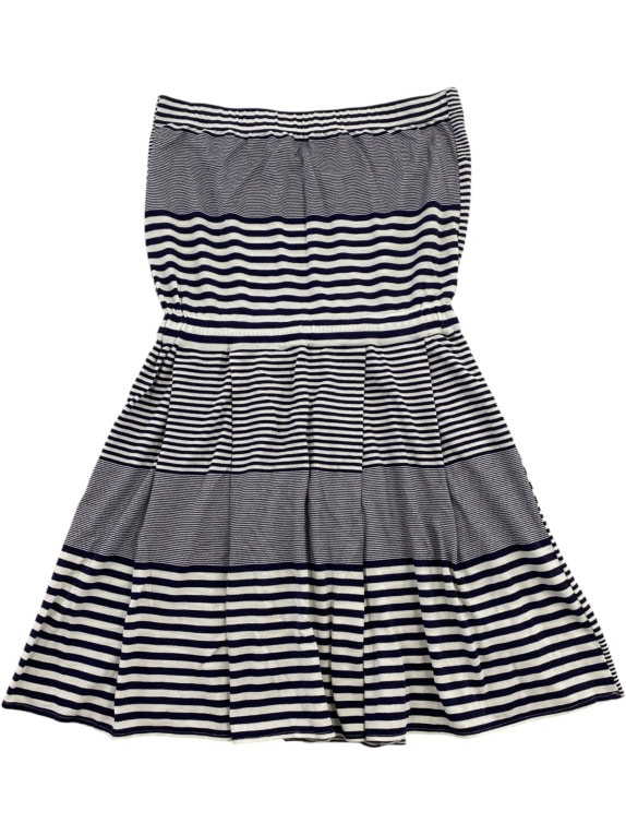 LACOSTE Φόρεμα Strapless Ριγέ Μπλε-Λευκό Γυναικείο L