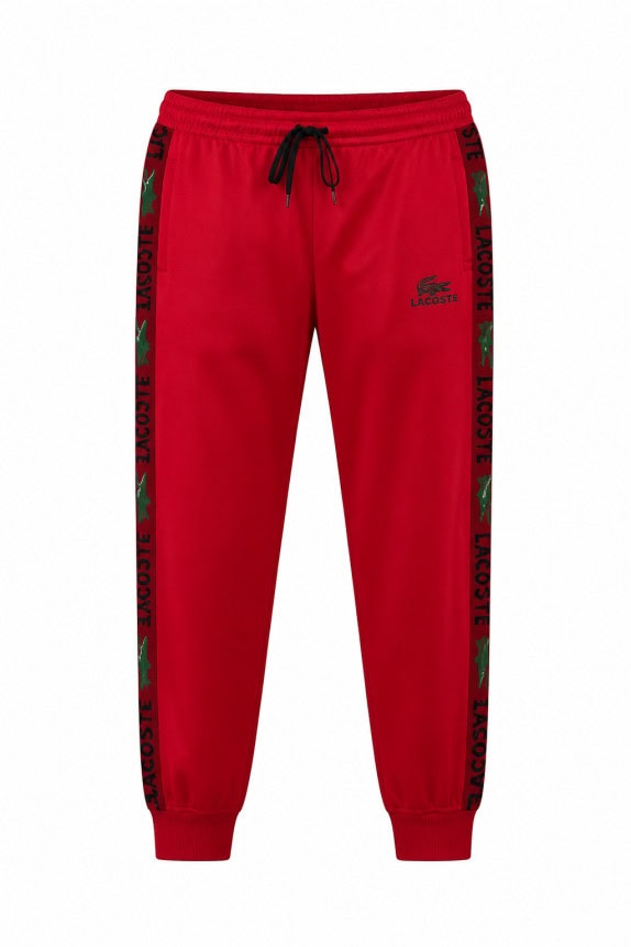LACOSTE PANTALONI TUTA SPORTIVO ROSSO UOMO PRE OWNED XL