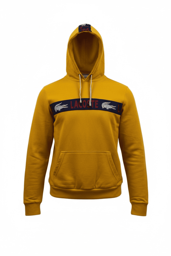 Lacoste Φούτερ Hoodie Slim Fit Logo Κίτρινο Ανδρικό M