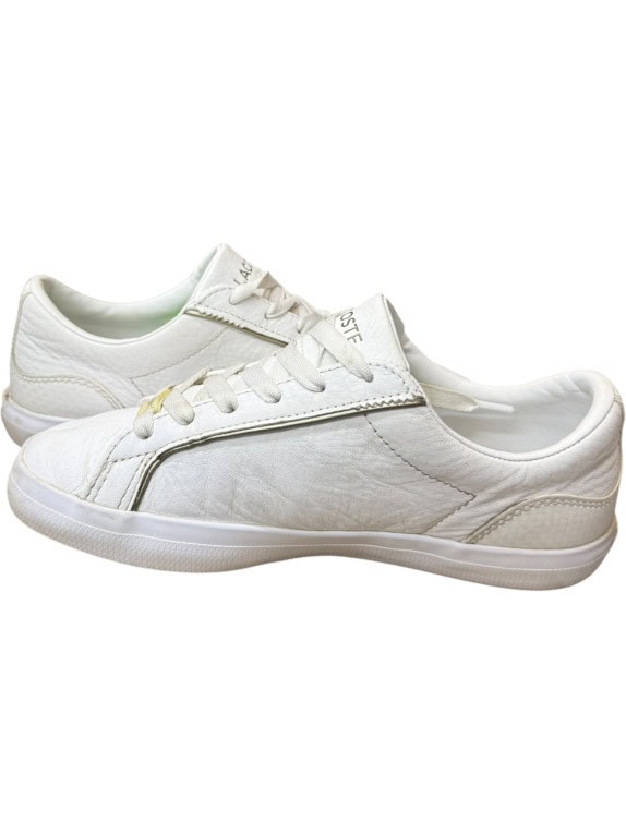 LACOSTE LEROND 0721 SNEAKERS LEATHER ΜΕ ΧΡΥΣΟ LOGO ΛΕΥΚΟ ΓΥΝΑΙΚΕΙΟ 37