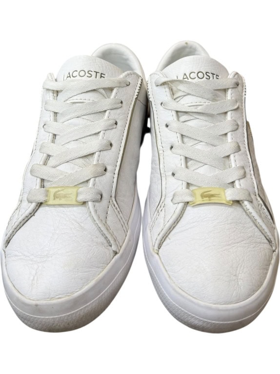 LACOSTE LEROND 0721 SNEAKERS LEATHER ΜΕ ΧΡΥΣΟ LOGO ΛΕΥΚΟ ΓΥΝΑΙΚΕΙΟ 37