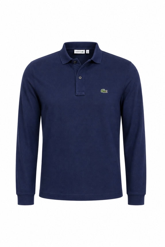 LACOSTE ΜΑΚΡΥΜΑΝΙΚΗ POLO ΜΠΛΟΥΖΑ CLASSIC NAVY ΑΝΤΡΙΚΟ PRE OWNED S