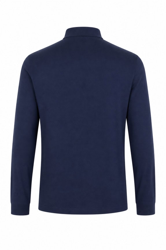LACOSTE ΜΑΚΡΥΜΑΝΙΚΗ POLO ΜΠΛΟΥΖΑ CLASSIC NAVY ΑΝΤΡΙΚΟ PRE OWNED S