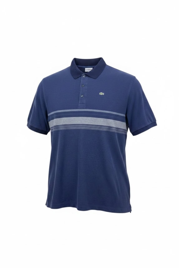 LACOSTE ΜΠΛΟΥΖΑ POLO VINTAGE ΜΠΛΕ ΑΝΤΡΙΚΟ XL pre-owned