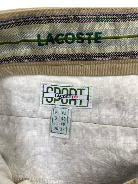 LACOSTE ΠΑΝΤΕΛΟΝΙ CHINO VINTAGE LOGO BEIGE ΑΝΔΡΙΚΟ M