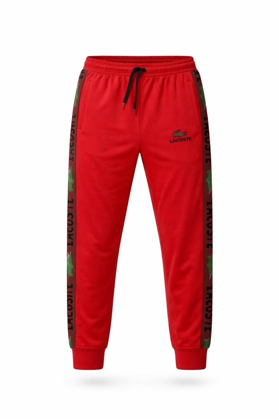 LACOSTE PANTALONI TUTA ATHLETIC ROSSO UOMO PRE OWNED M