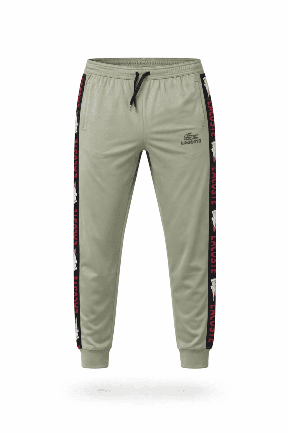 LACOSTE PANTALONI TUTA OVERSIZED KHAKI UOMO PRE OWNED XXL