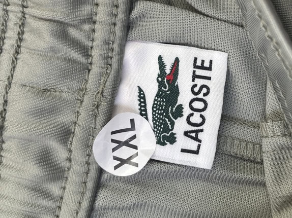 LACOSTE PANTALONI TUTA OVERSIZED KHAKI UOMO PRE OWNED XXL