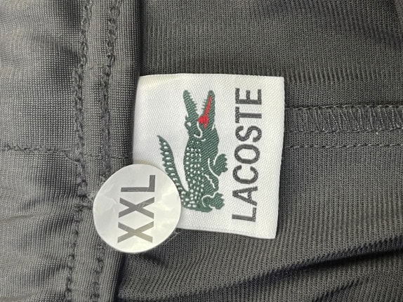 LACOSTE TRACK PANTS SPORTSWEAR BLACK MEN PRE OWNED XXL