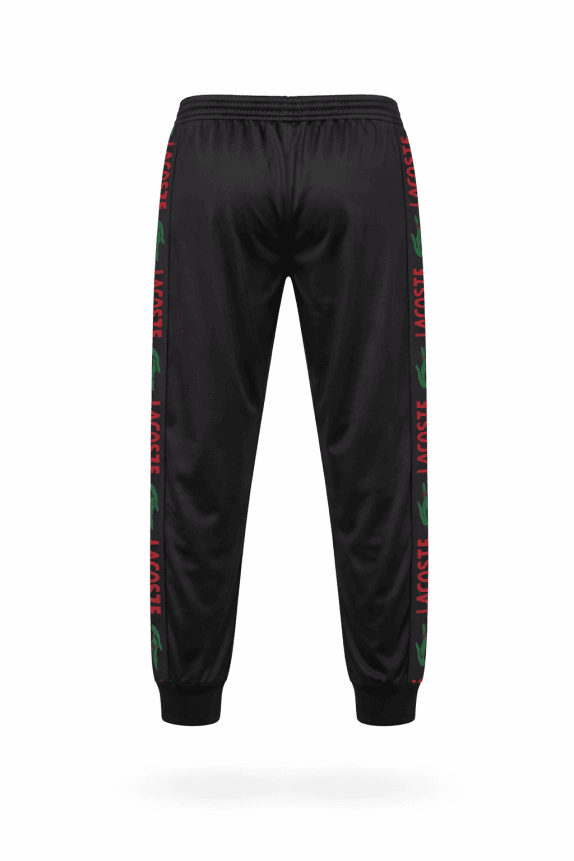 LACOSTE TRACK PANTS SPORTSWEAR BLACK MEN PRE OWNED XXL