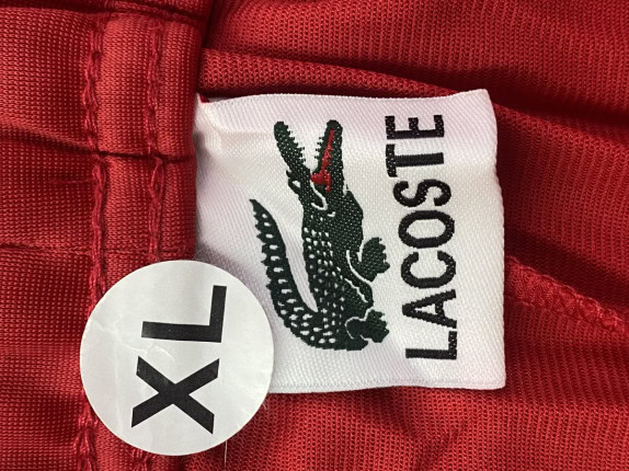 LACOSTE PANTALONI TUTA SPORTIVO ROSSO UOMO PRE OWNED XL
