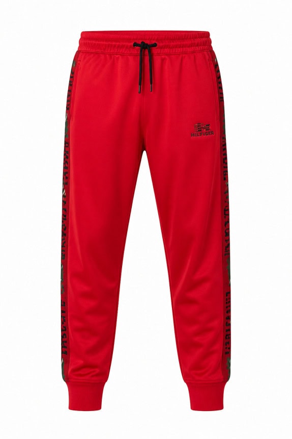 LACOSTE PANTALONI TUTA SPORTY ROSSO UOMO PRE OWNED XXL