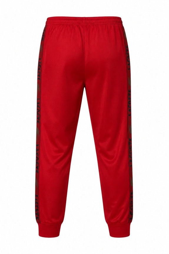 LACOSTE TRACK PANTS STREETWEAR RED MEN PRE OWNED XL