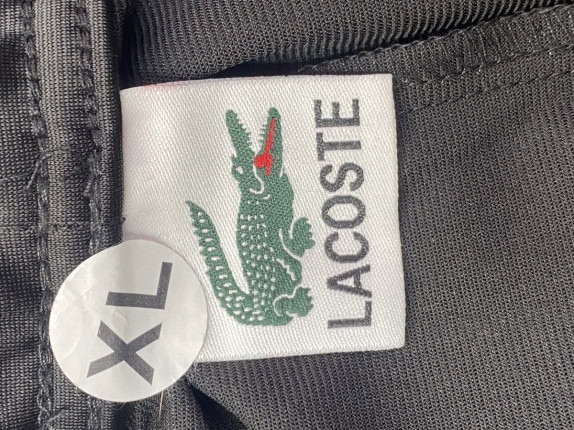LACOSTE TRACK PANTS STREETWEAR BLACK MEN PRE OWNED XL