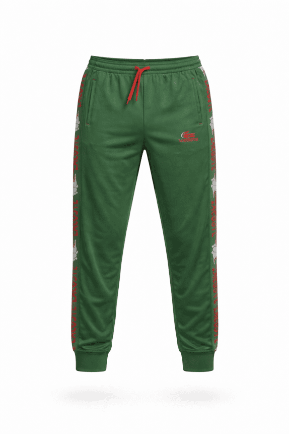 LACOSTE PANTALONI TUTA STREETWEAR VERDE UOMO PRE OWNED L