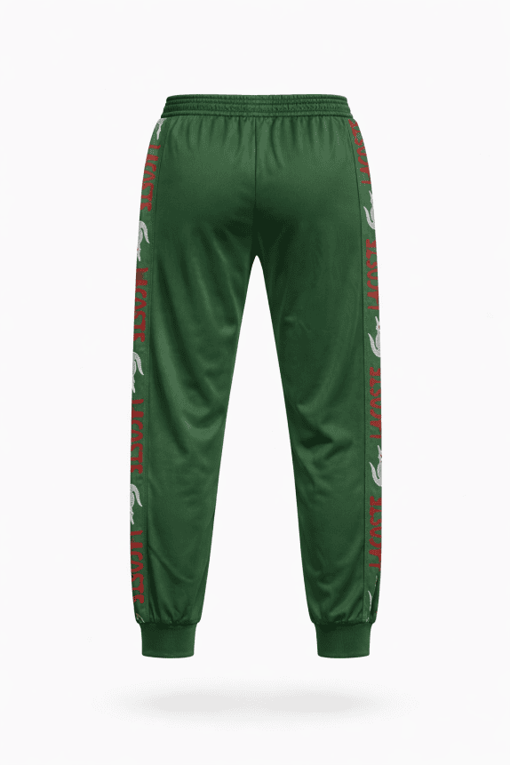 LACOSTE TRACK PANTS STREETWEAR GREEN MEN PRE OWNED L