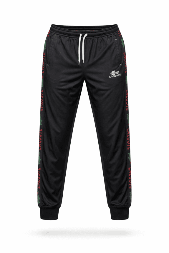 LACOSTE PANTALONI TRACK SPORTIVO NERO UOMO PRE OWNED XXL