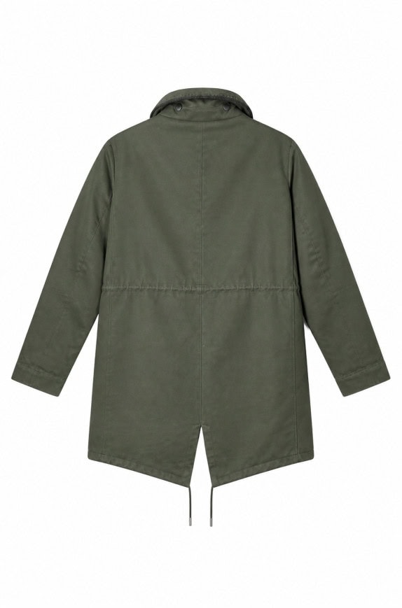 LACOSTE PARKA MINIMAL KHAKI WOMEN PRE OWNED L