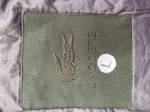 LACOSTE PARKA MINIMAL KHAKI WOMEN PRE OWNED L