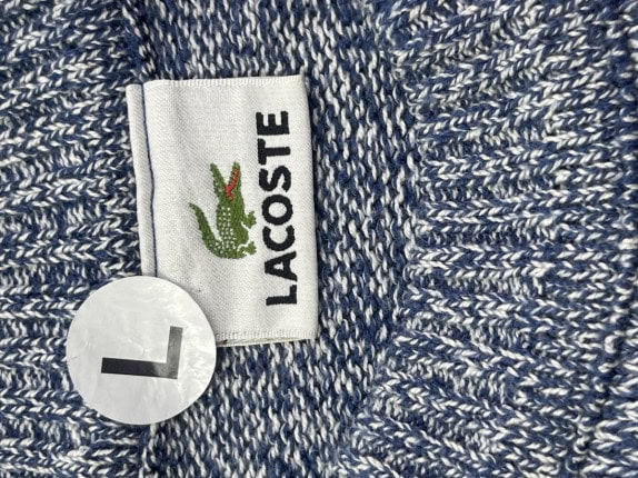 LACOSTE ΠΛΕΚΤΟ ΠΟΥΛΟΒΕΡ CLASSIC NAVY ΜΠΛΕ ΑΝΤΡΙΚΟ PRE OWNED L
