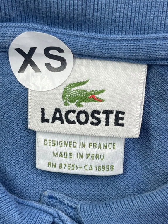 LACOSTE ΠΟΛΟ SHIRT MINIMAL ΜΠΛΕ ΓΥΝΑΙΚΕΙΟ PRE OWNED XS
