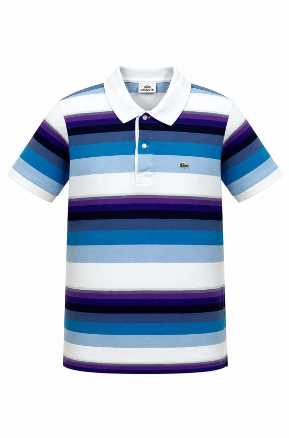 LACOSTE POLO SHIRT RETRO ΛΕΥΚΟ ΓΑΛΑΖΙΟ ΑΝΤΡΙΚΟ PRE OWNED S
