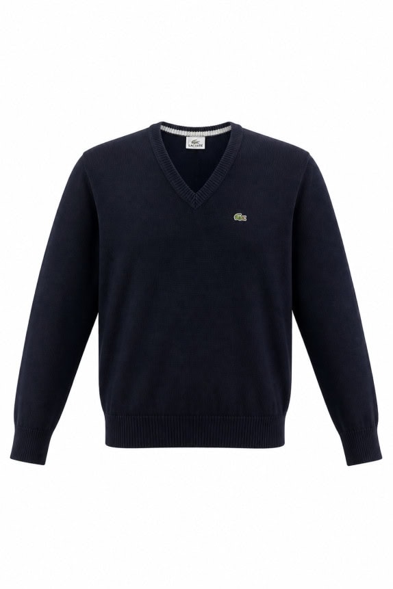 LACOSTE ΠΟΥΛΟΒΕΡ V NECK MINIMAL NAVY ΑΝΤΡΙΚΟ PRE OWNED XL